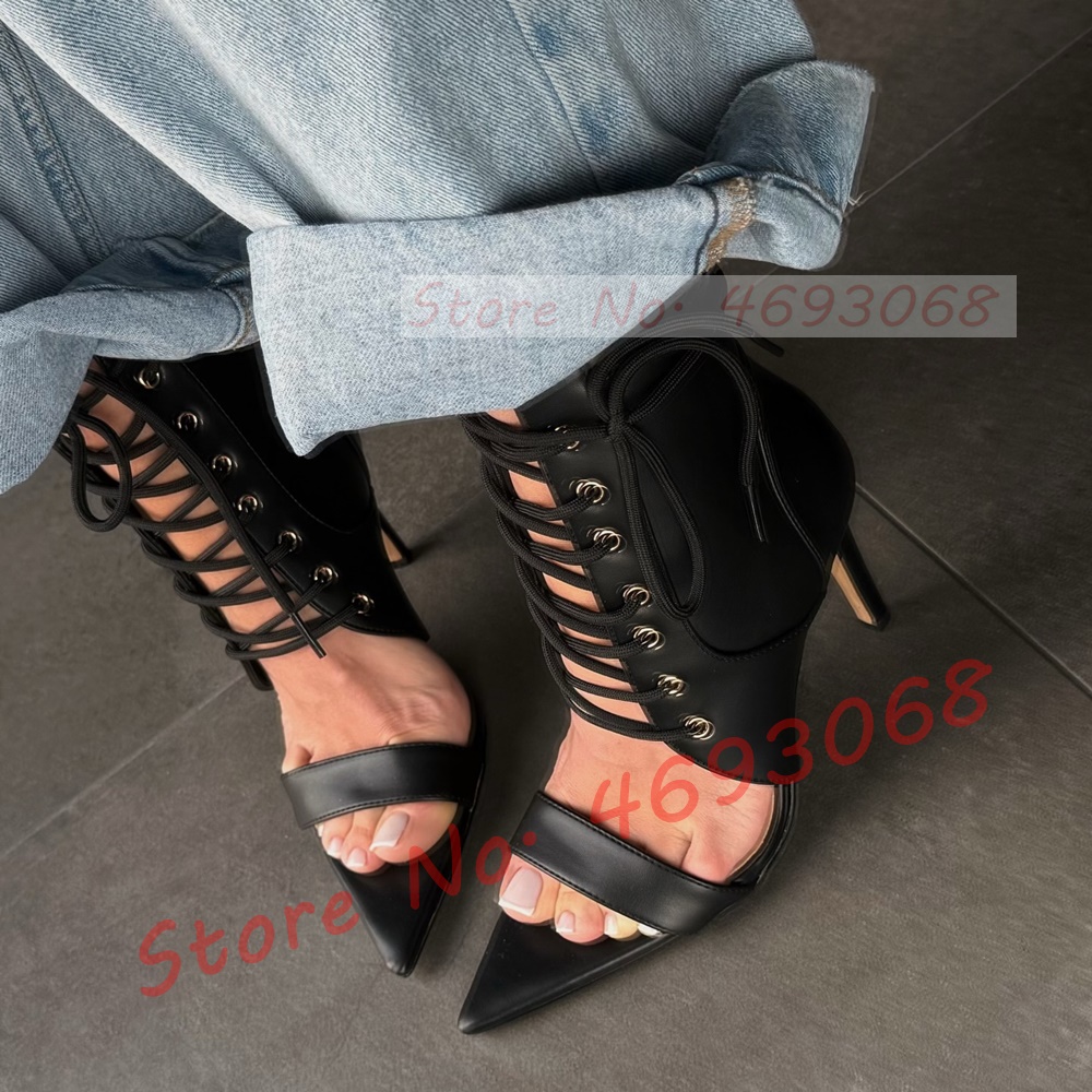 Crossfit Ladies - Sexy Pointy Toe Cross Tied High