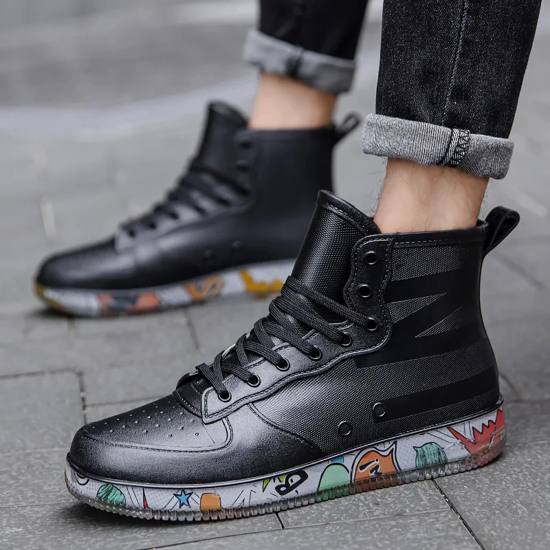 Men Rain Boots Fashion Trendy  - огляд і ціна Crossfit Male