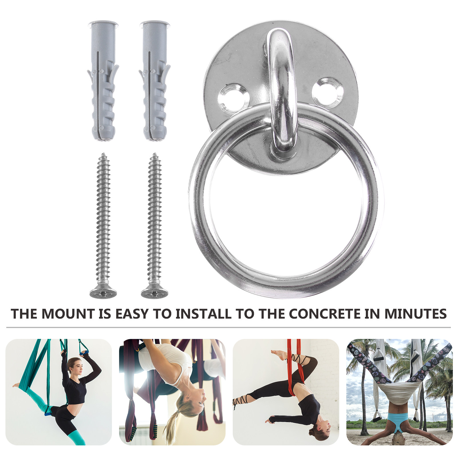 1Set Rugged Welded Steel Yoga  - огляд і ціна Battle Rope Anchor